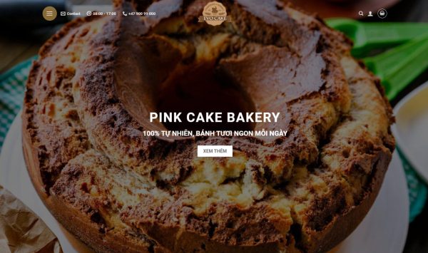 Theme wordpress bán bánh ngọt 01