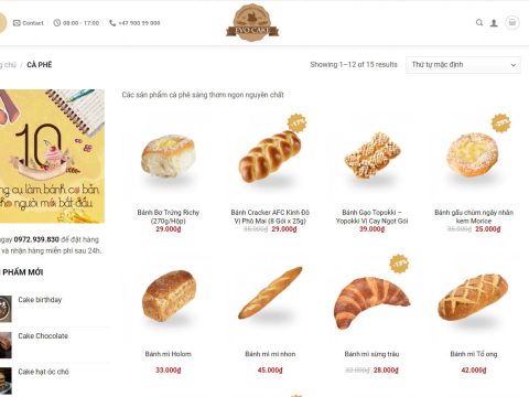 Theme wordpress bán bánh ngọt 01