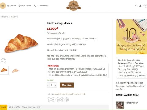 Theme wordpress bán bánh ngọt 01
