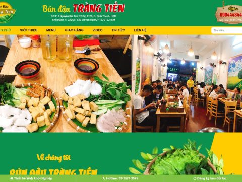 Theme wordpress bán bún đậu