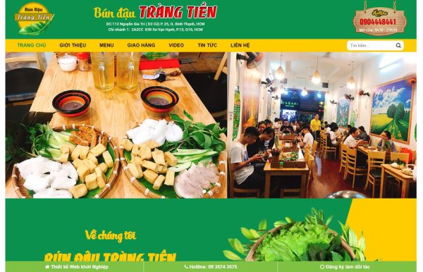 Theme wordpress bán bún đậu