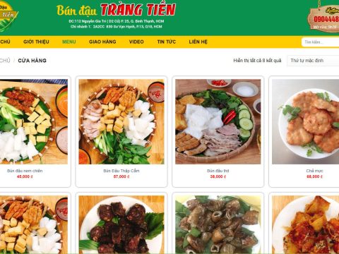 Theme wordpress bán bún đậu