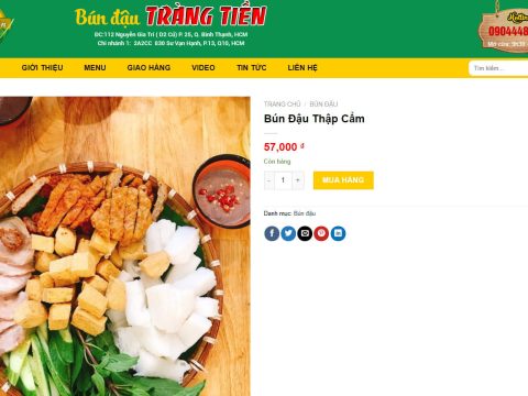 Theme wordpress bán bún đậu