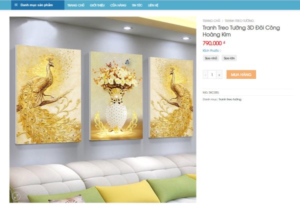 Theme wordpress Flatsome bán tranh