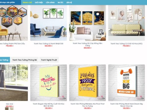 Theme wordpress Flatsome bán tranh