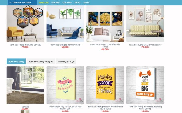 Theme wordpress Flatsome bán tranh