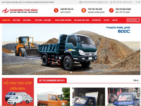 Theme wordpress flatsome bán xe tải