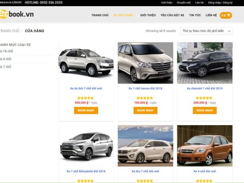 Theme wordpress dịch vụ cho thuê xe 01