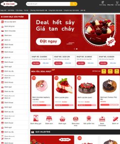 Theme wordpress bán bánh ngọt , bánh kem đẹp