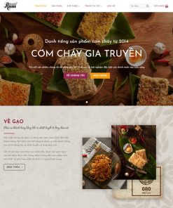 Theme wordpress bán cơm cháy, đồ ăn vặt