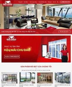 theme wordpress bán cửa nhôm