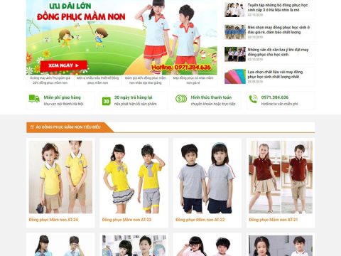 Thene wordpress bán đồng phục