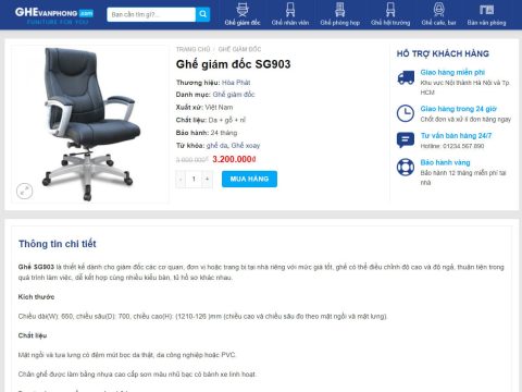 Theme wordpress bán ghế văn phòng