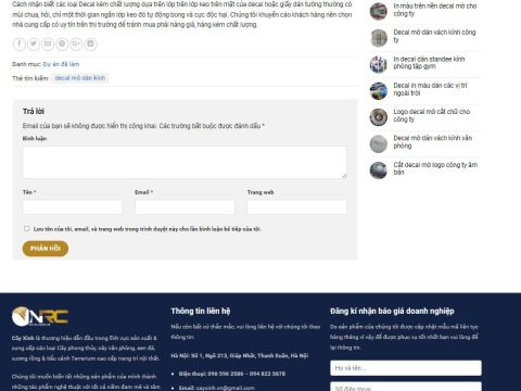 Theme wordpress bán decal