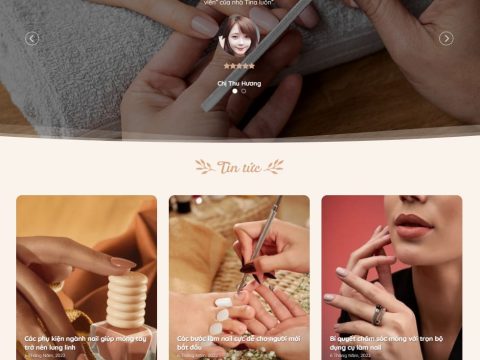 Theme wordpress dịch vụ nail và phụ kiện