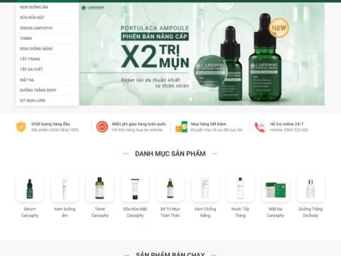 Mẫu website bán hàng mỹ phẩm 23