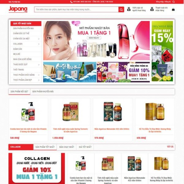 Mẫu website bán hàng mỹ phẩm 23