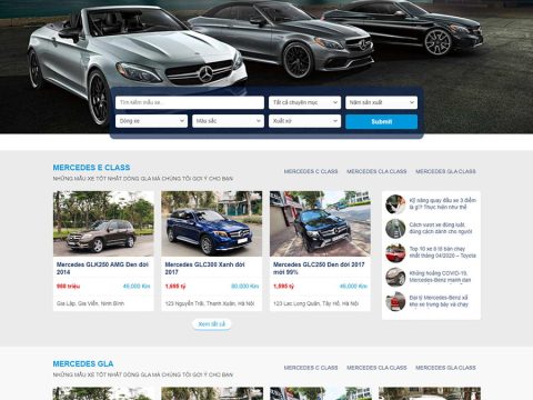 Theme wordpress mua bán xe