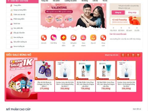 Mẫu website bán hàng mỹ phẩm 23