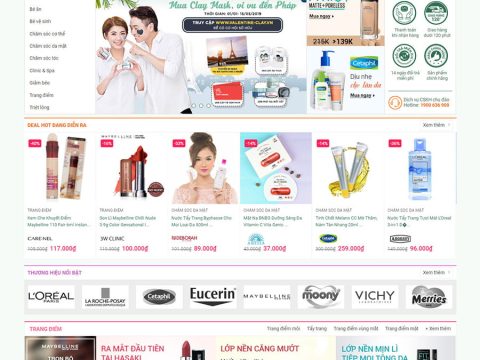 Theme wordpress Mỹ phẩm 06