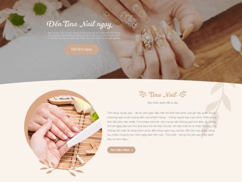 Theme wordpress dịch vụ nail và phụ kiện