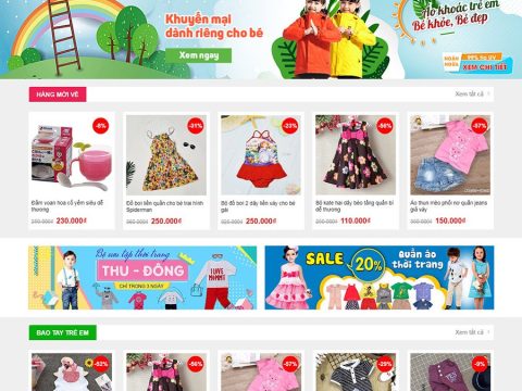Theme wordpress bán quần áo trẻ em