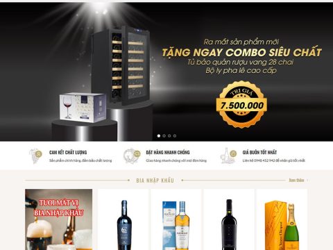 Theme WordPress bán rượu 01