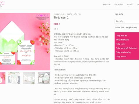 Theme wordpress bán thiệp cưới