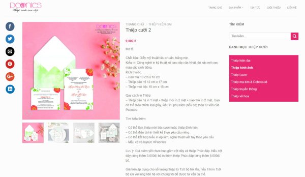 Theme wordpress bán thiệp cưới