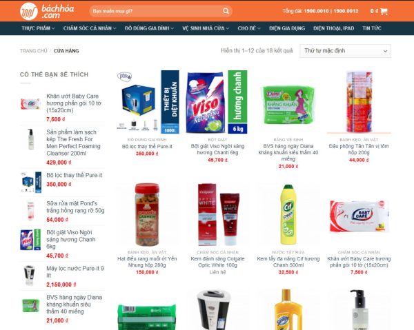 Theme wordpress bán tạp hóa