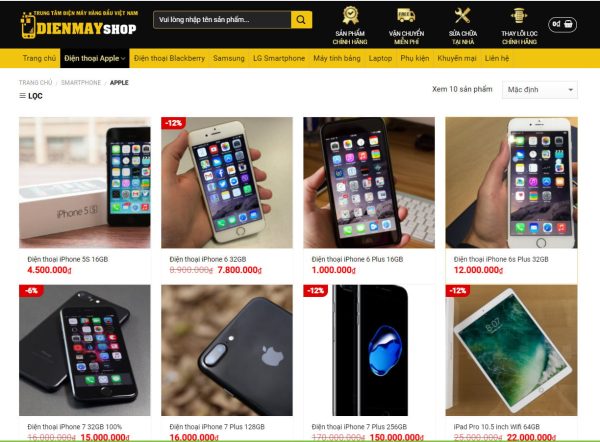 Theme wordpress shop điện máy