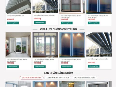 Theme wordpress bán cửa lưới