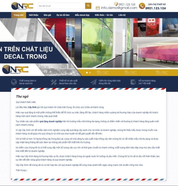 Theme wordpress bán decal