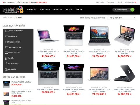 Theme wordpress bán máy tính – laptop