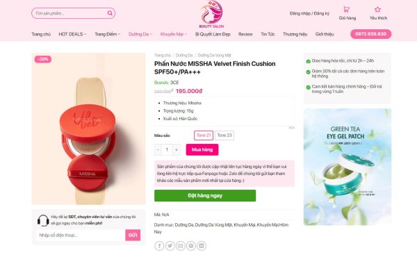 Theme wordpress mỹ phẩm 13