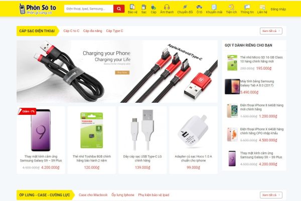 Theme wordpress bán phụ kiện điện thoại