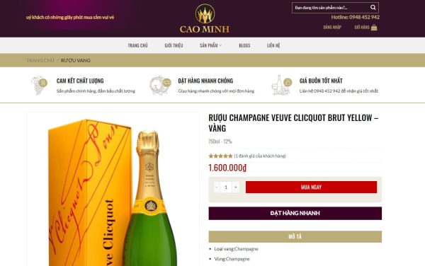 Theme WordPress bán rượu 01