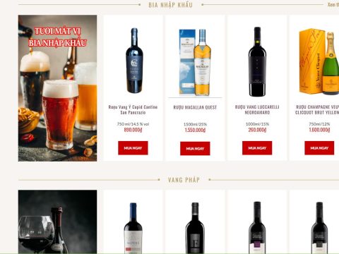 Theme WordPress bán rượu 01