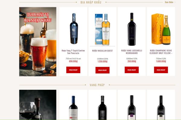 Theme WordPress bán rượu 01