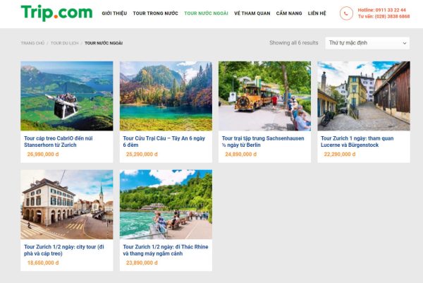 Theme wordpress bán tour du lịch 010