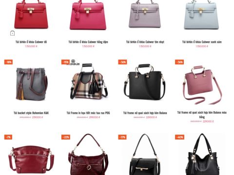 Theme WordPress bán túi xách