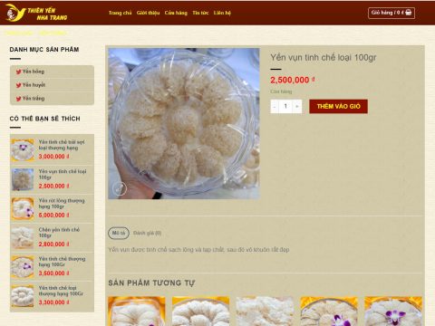 Theme wordpress yến sào 02