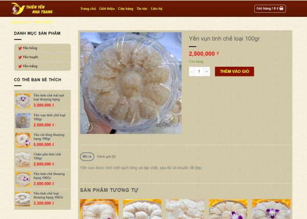 Theme wordpress yến sào 02