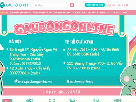 Theme wordpress bán gấu bông