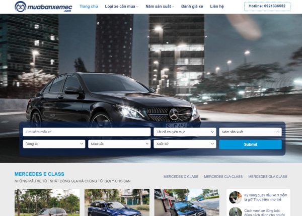 Theme wordpress mua bán xe