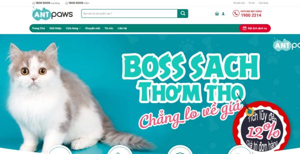 Theme wordpress bán dịch vụ thú cưng 1