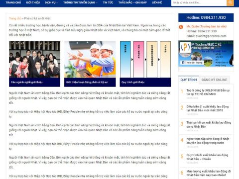 Theme wordpress công ty xuất khẩu lao động