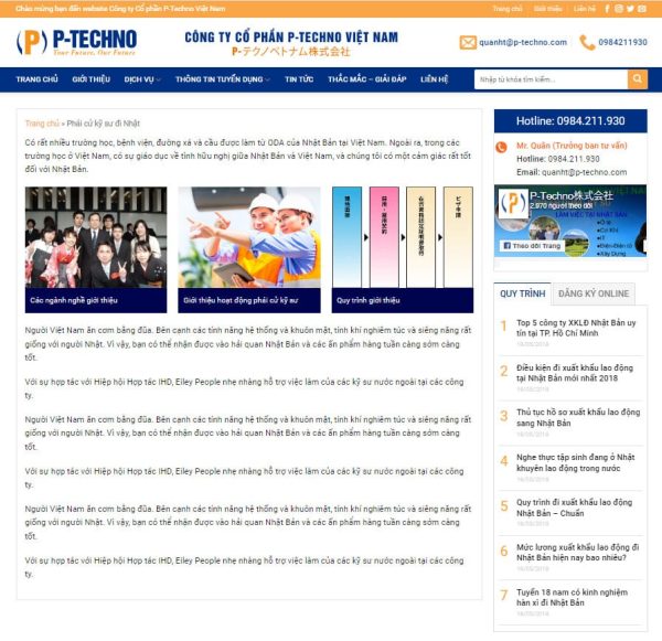 Theme wordpress công ty xuất khẩu lao động