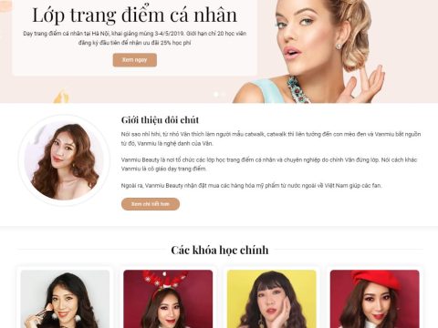 Theme wordpress dạy trang điểm