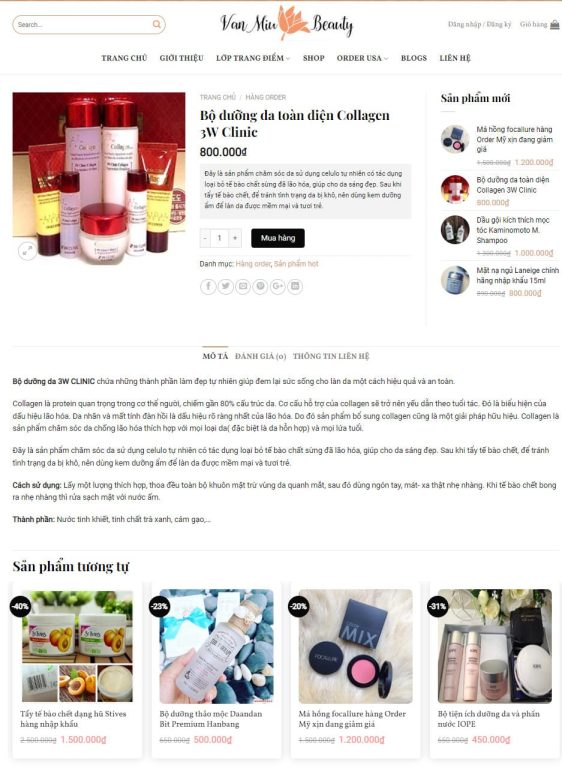 Theme wordpress dạy trang điểm